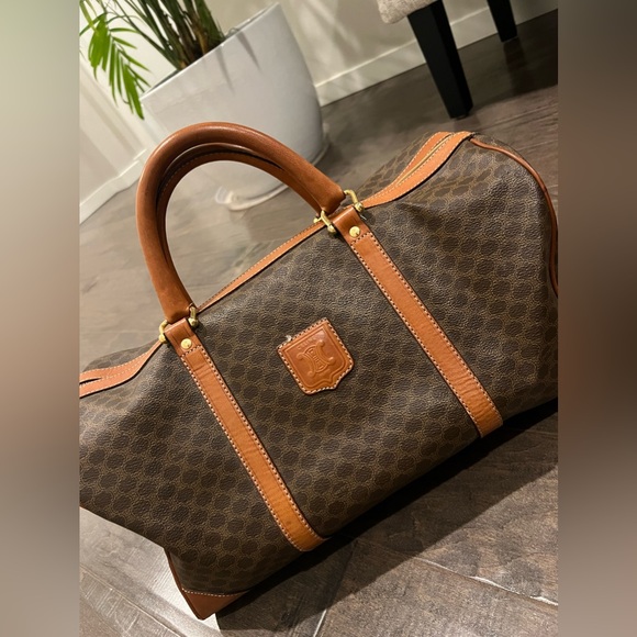 Celine Vintage Travel Bag in Macadam leather - Picture 9 of 9